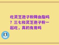 吃灵芝孢子粉降血脂吗？三七和灵芝孢子粉一起吃，真的有用吗