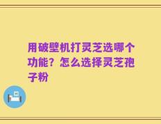 用破壁机打灵芝选哪个功能？怎么选择灵芝孢子粉