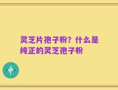 灵芝片孢子粉？什么是纯正的灵芝孢子粉