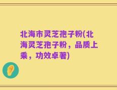 北海市灵芝孢子粉(北海灵芝孢子粉，品质上乘，功效卓著)