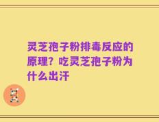 灵芝孢子粉排毒反应的原理？吃灵芝孢子粉为什么出汗