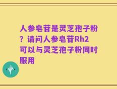 人参皂苷是灵芝孢子粉？请问人参皂苷Rh2可以与灵芝孢子粉同时服用