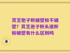 灵芝狍子粉破壁和不破壁？灵芝孢子粉头道粉和破壁有什么区别吗