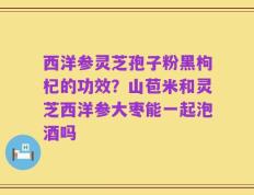 西洋参灵芝孢子粉黑枸杞的功效？山苞米和灵芝西洋参大枣能一起泡酒吗