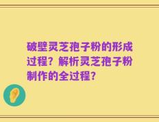 破壁灵芝孢子粉的形成过程？解析灵芝孢子粉制作的全过程？