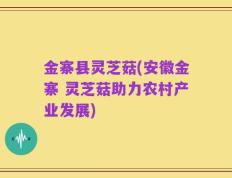 金寨县灵芝菇(安徽金寨 灵芝菇助力农村产业发展)