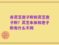 赤灵芝孢子粉和灵芝孢子粉？灵芝本体和孢子粉有什么不同
