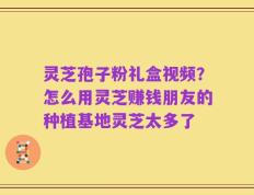 灵芝孢子粉礼盒视频？怎么用灵芝赚钱朋友的种植基地灵芝太多了