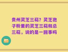 贵州灵芝三萜？灵芝孢子粉里的灵芝三萜和总三萜，说的是一回事吗