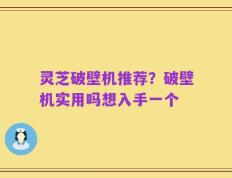 灵芝破壁机推荐？破壁机实用吗想入手一个