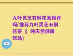 九叶灵芝石斛花茶推荐吗(推荐九叶灵芝石斛花茶 – 纯天然健康饮品)