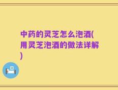 中药的灵芝怎么泡酒(用灵芝泡酒的做法详解)