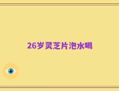 26岁灵芝片泡水喝