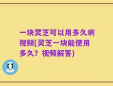 一块灵芝可以用多久啊视频(灵芝一块能使用多久？视频解答)