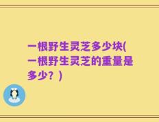 一根野生灵芝多少块(一根野生灵芝的重量是多少？)