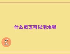 什么灵芝可以泡水喝