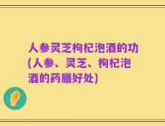 人参灵芝枸杞泡酒的功(人参、灵芝、枸杞泡酒的药膳好处)