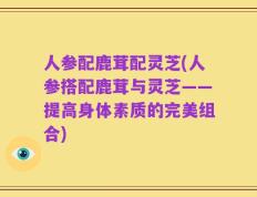 人参配鹿茸配灵芝(人参搭配鹿茸与灵芝——提高身体素质的完美组合)