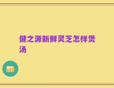 健之源新鲜灵芝怎样煲汤
