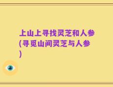 上山上寻找灵芝和人参(寻觅山间灵芝与人参)