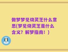做梦梦见烧灵芝什么意思(梦见烧灵芝是什么含义？解梦指南！)