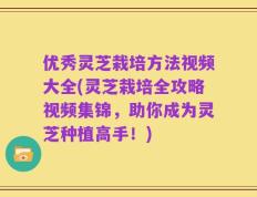 优秀灵芝栽培方法视频大全(灵芝栽培全攻略视频集锦，助你成为灵芝种植高手！)