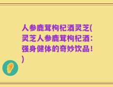 人参鹿茸枸杞酒灵芝(灵芝人参鹿茸枸杞酒：强身健体的奇妙饮品！)