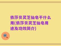 依莎贝灵芝仙皂干什么用(依莎贝灵芝仙皂用途及功效简介)