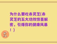 为什么要吃赤灵芝(赤灵芝的五大功效惊喜解密，引爆你的健康风暴！)