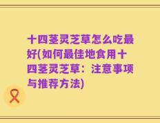 十四茎灵芝草怎么吃最好(如何最佳地食用十四茎灵芝草：注意事项与推荐方法)