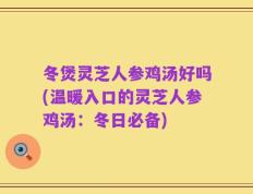 冬煲灵芝人参鸡汤好吗(温暖入口的灵芝人参鸡汤：冬日必备)
