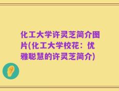 化工大学许灵芝简介图片(化工大学校花：优雅聪慧的许灵芝简介)