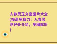 人参灵芝文案图片大全(提高免疫力！人参灵芝好处介绍，多图解析)