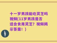 十一岁男孩能吃灵芝吗视频(11岁男孩是否适合食用灵芝？视频揭示答案！)