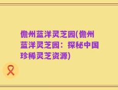 儋州蓝洋灵芝园(儋州蓝洋灵芝园：探秘中国珍稀灵芝资源)