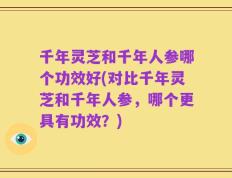 千年灵芝和千年人参哪个功效好(对比千年灵芝和千年人参，哪个更具有功效？)