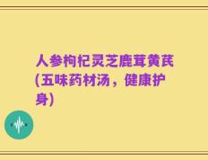 人参枸杞灵芝鹿茸黄芪(五味药材汤，健康护身)