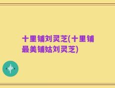 十里铺刘灵芝(十里铺最美铺姑刘灵芝)