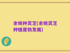余姚种灵芝(余姚灵芝种植蓬勃发展)