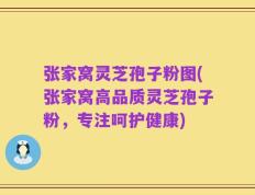 张家窝灵芝孢子粉图(张家窝高品质灵芝孢子粉，专注呵护健康)