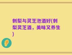 刺梨与灵芝泡酒好(刺梨灵芝酒，美味又养生)