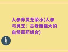 人参养灵芝荣小(人参与灵芝：古老而强大的自然草药组合)