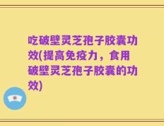 吃破壁灵芝孢子胶囊功效(提高免疫力，食用破壁灵芝孢子胶囊的功效)
