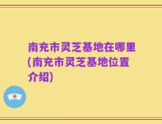 南充市灵芝基地在哪里(南充市灵芝基地位置介绍)