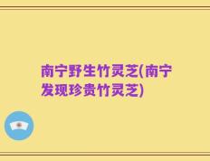 南宁野生竹灵芝(南宁发现珍贵竹灵芝)