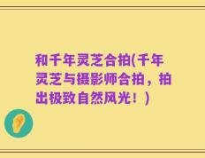 和千年灵芝合拍(千年灵芝与摄影师合拍，拍出极致自然风光！)
