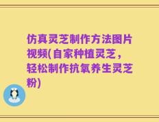 仿真灵芝制作方法图片视频(自家种植灵芝，轻松制作抗氧养生灵芝粉)