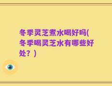 冬季灵芝煮水喝好吗(冬季喝灵芝水有哪些好处？)