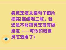 卖灵芝酒文案句子图片搞笑(连续喝三瓶，我还是不能跟灵芝哥哥做朋友 ——可怜的我被灵芝酒虐了)