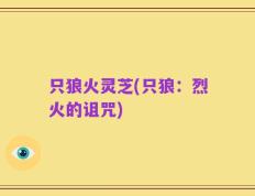 只狼火灵芝(只狼：烈火的诅咒)
